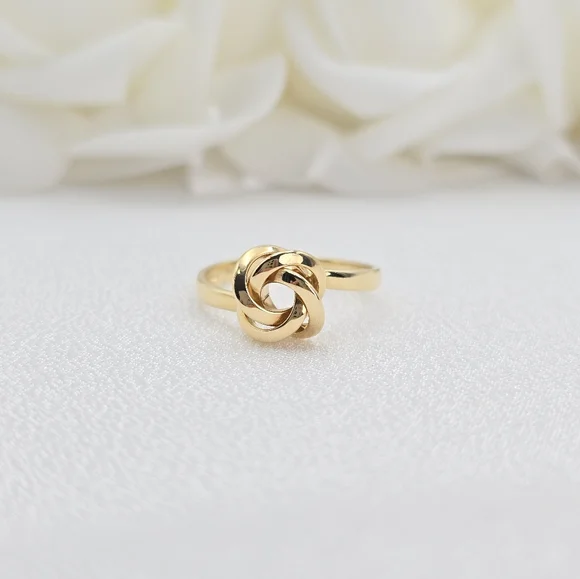 Real 14k Gold big knot ring